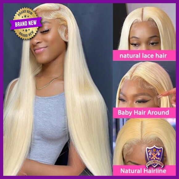 13x6 HD Lace Front Wig Human Hair 200% Density Straight Pre Plucked